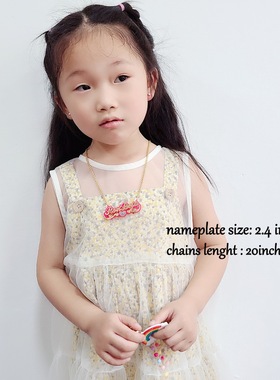 Child's Custom Necklace Baby Name Necklaces Women Kids Gift