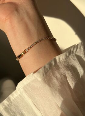 Classic Full of Rhinestones 18K Gold Plated Bracelets For