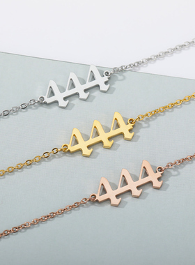 Stainless Steel Angel Number Bracelet For Women 111 222 333