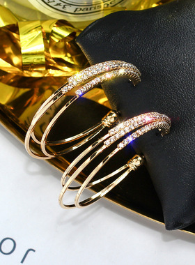 2023 Fashion Women Jewelry Multilayer Round Hoop Earrings