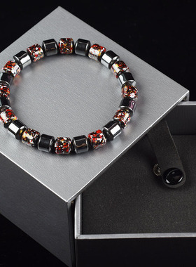 Bohemian Therapeutic Magnetic Hematite Bracelet Homme Body