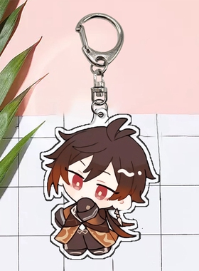 Anime Keychain Genshin Impact Venti Paimon Player Diluc