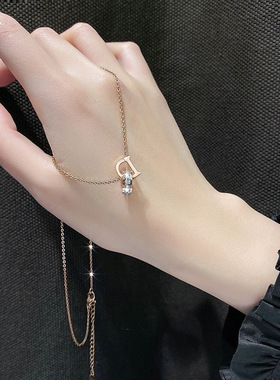 New Classic Zircon D Letter Pendant Titanium Steel Short