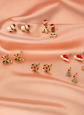 New Christmas Snowman Bells Dangle Earrings For Women Girl