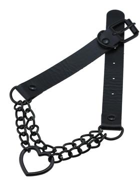 Vintage Heart Necklace Choker With Chain Goth Collar For