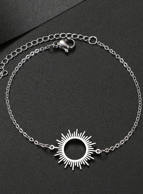 Stainless Steel Bracelets Bohemian Circle Hollow Out Round