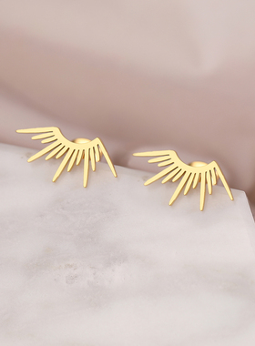 Stainless Steel Earrings 2023 Trend Delicate Half Circle