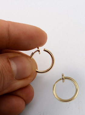 2pc/pack Stainless Steel Retractable Clip On Earrings No