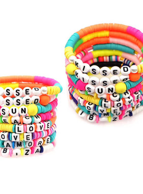 100pcs 6mm Mixed Square Alphabet Letter Beads Charms