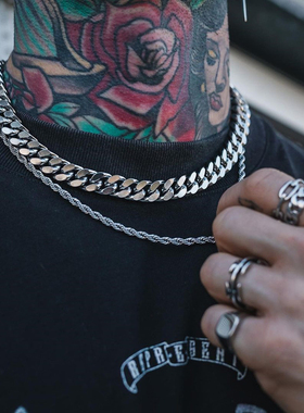 2021 Fashion Hot Cuban Chain Necklace Men Handmade Simple