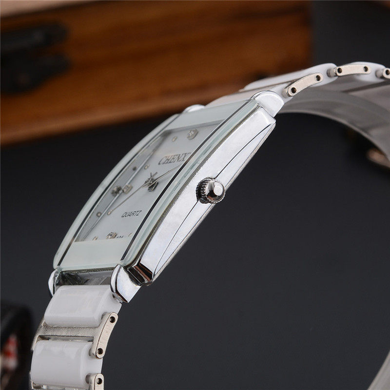 女士长方形陶瓷防水2020时尚情侣表 宝缇恩国产腕表