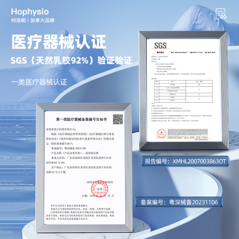 何浩明护颈颈托防低头乳胶颈椎矫正器脖子前倾发热护脖颈套拉伸 - 图3