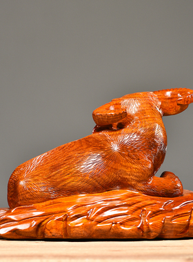 花梨实木雕刻水牛摆件牛气冲天家居客厅办公装饰工艺品开业送礼品