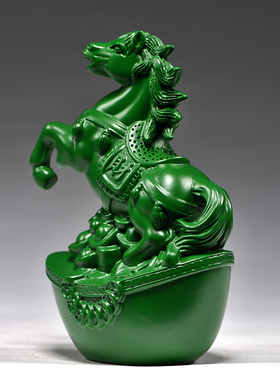 实木雕刻马摆件生肖马到成功装饰