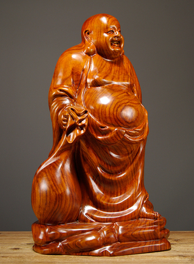 花梨木弥勒笑佛客厅红木