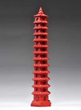 木质文昌塔摆件书房装饰工艺品