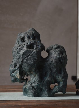 大鱼美器陶瓷熔岩山子新家太湖石