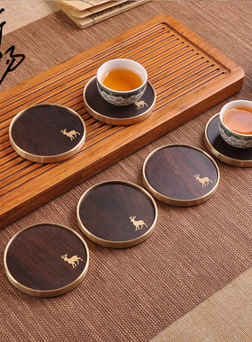 红木隔热垫茶壶摆件底座