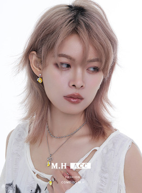 原创设计黄色柠檬耳环独特个性小众轻奢高级感精致甜美气质耳饰品