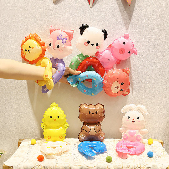 Regalo pequeño del globo inflable de la muñeca del animal lindo de la historieta