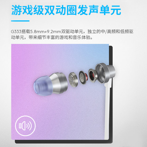 罗技G333有线入耳式耳机电竞游戏带麦克风线控电脑PS4手游专用 - 图2
