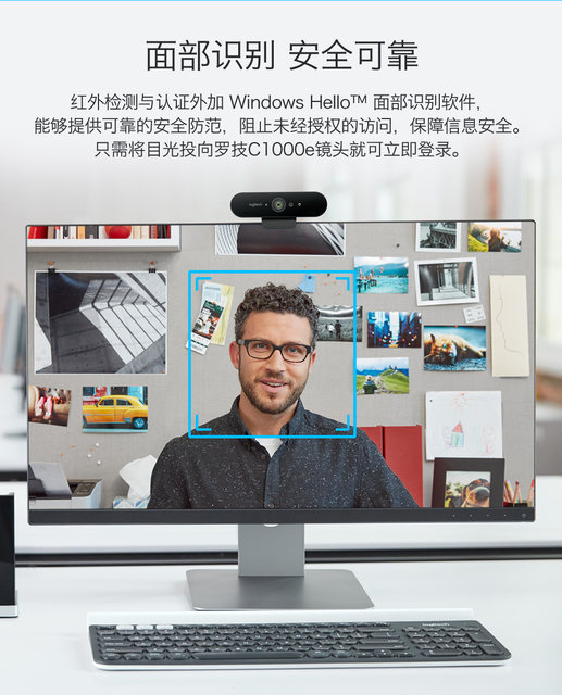 Logitech C1000S wide-angle ultra-clear 4K live broadcast camera