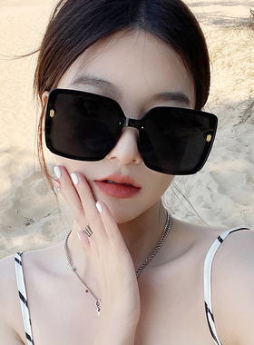 时尚大框黑色墨镜女大脸显瘦