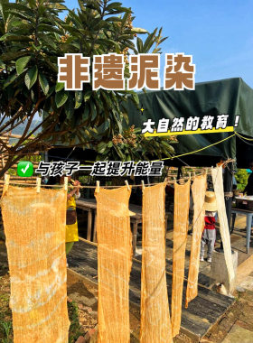 泥染专用黄泥土泥浆材料非遗泥染自然美育扎染传统染色工艺大地泥