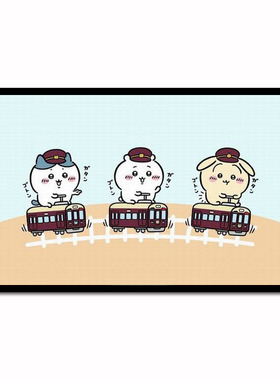 卡通动画吉伊卡哇chiikawa哈奇乌萨奇diy数字油画填色家居装饰画