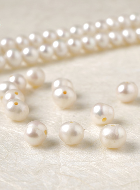 天然淡水白珍珠108颗白度母手持