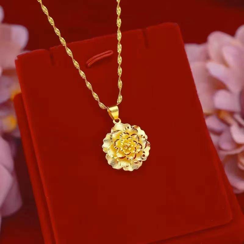 【爆款推荐】【合金牡丹花项链】 女款气质时尚锁骨链—非黄金,淘宝优惠券,粉丝福利购,淘宝优惠卷