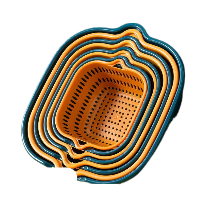 双层塑料洗菜盆沥水篮子厨房神器多功能家用客厅水果盘洗水果洗菜 - 图3