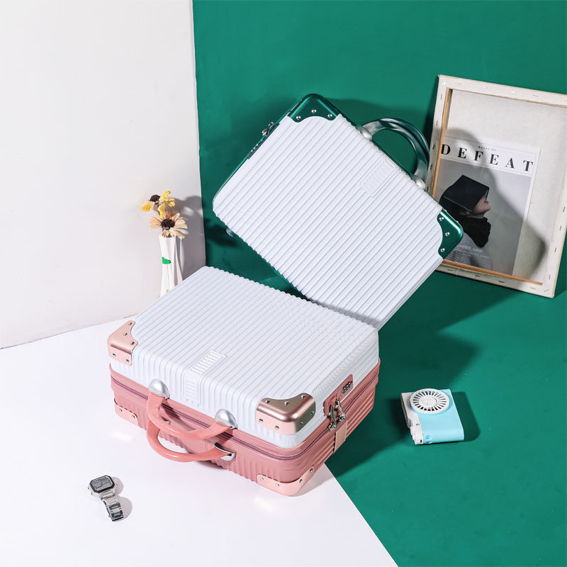 复古14寸手提小型带密码锁女行李箱 鹃羚旅行箱