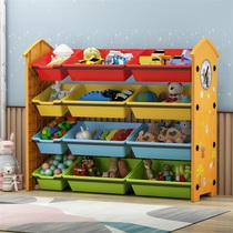 Childrens toy storage shelves Large capacity Baby bookshelves Collation shelves Multi-level lockers Large capacity Two-in-one