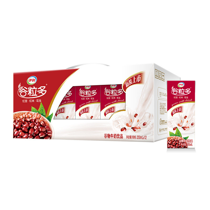 伊利谷粒多红谷多250ml*12盒牛奶 翔达食品含乳饮料