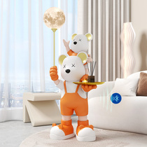 Violent Bear Living Room Large Floor Swing Piece TV Cabinet Sofa Next To Cartoon Trays Decorative Lights Joe relocating New Gift Gifts