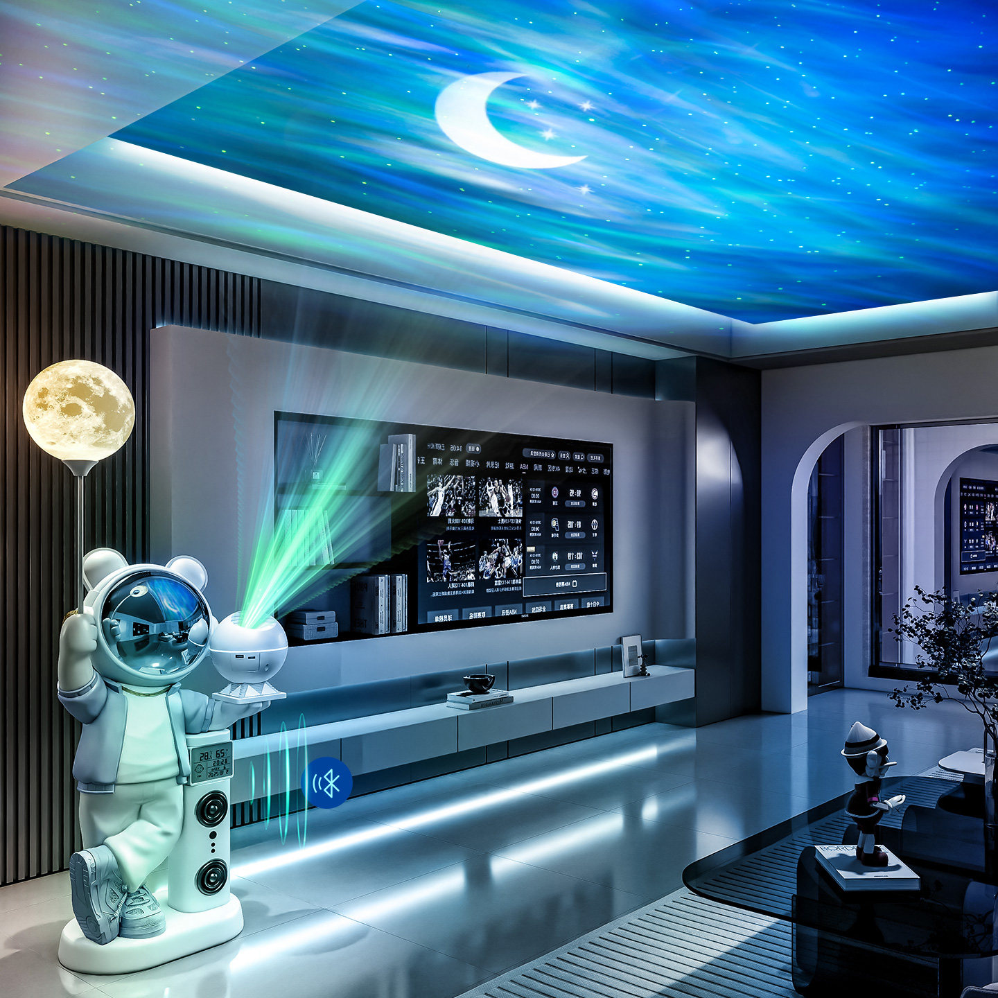 星空投影宇航员太空人大型落地摆件客厅电视柜沙发旁乔迁新居送礼,淘宝优惠券,粉丝福利购,淘宝优惠卷