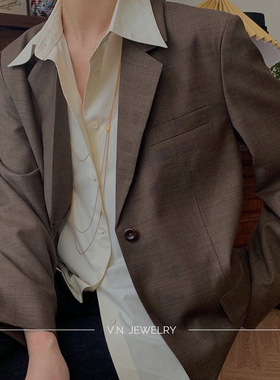 凯旋门复古三层长项链ins送礼