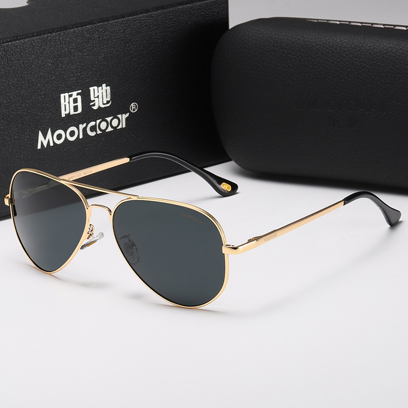 玻璃偏光男士飞行员女潮圆脸蛤蟆镜 陌驰太阳眼镜