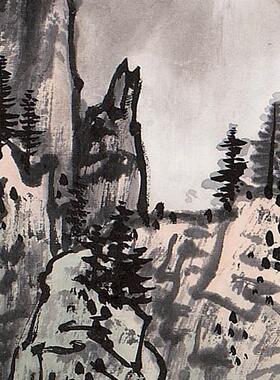 邮国画山D水装饰画  白雪石 漓江一曲千峰秀 高清复制艺术微喷
