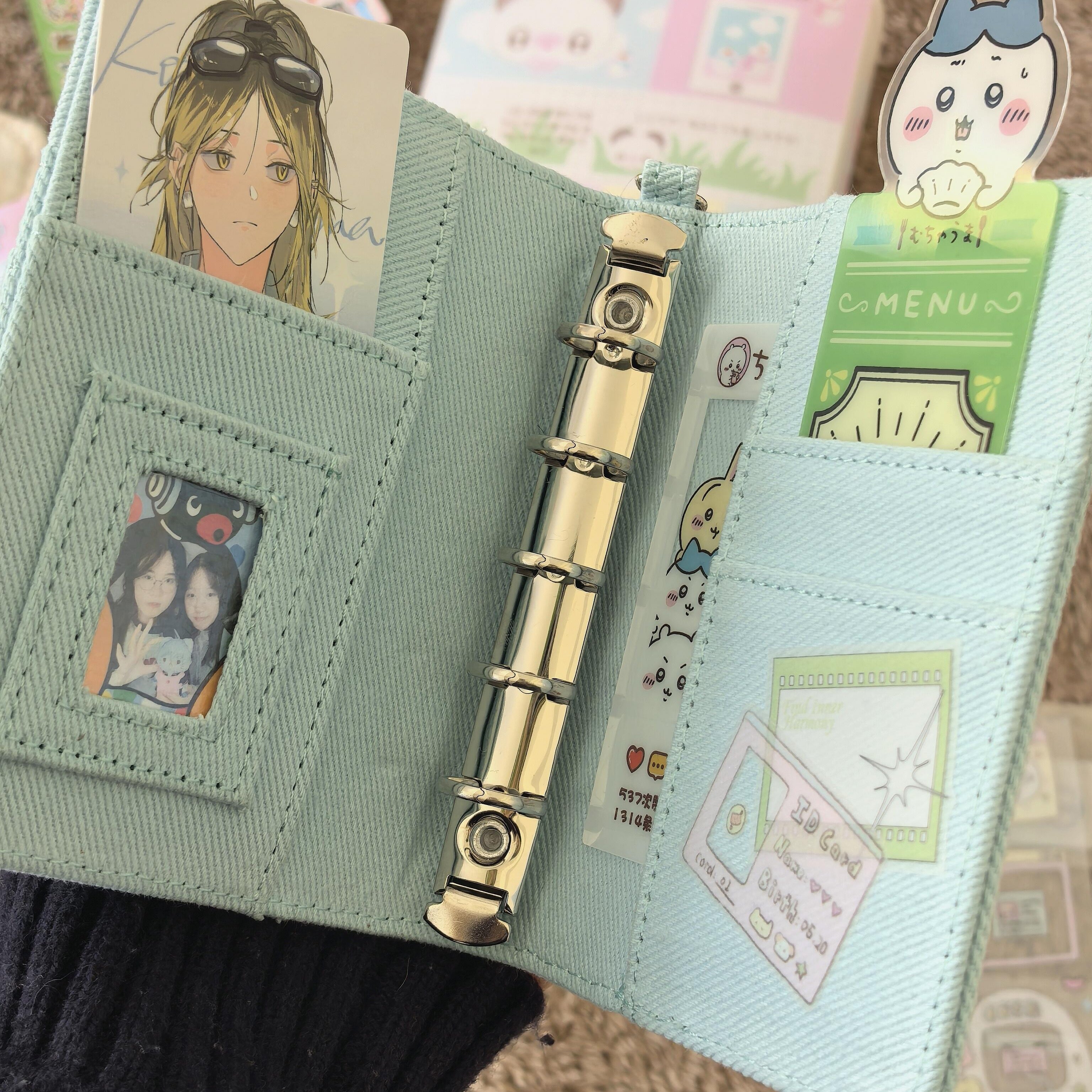 可爱自嘲熊m5牛仔手账本高颜值活页笔记本口袋便携日记事本日记本,淘宝优惠券,粉丝福利购,淘宝优惠卷