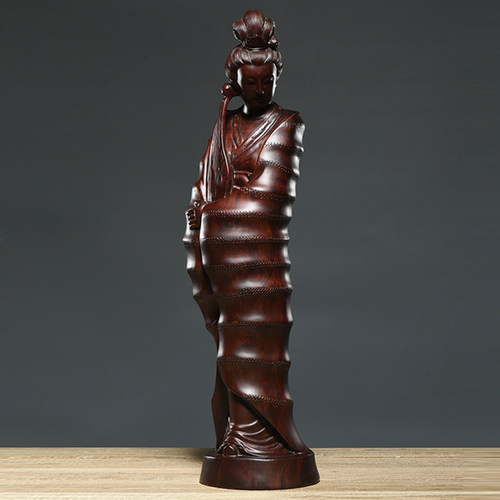 黑檀木雕东方女子摆件古代美女雕像中式人物家居装饰品红木工艺品 - 图1
