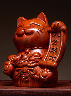 康御红花梨木中式店铺猫