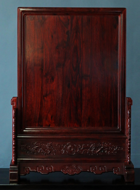 康御红小叶紫檀松鹤延年大座屏