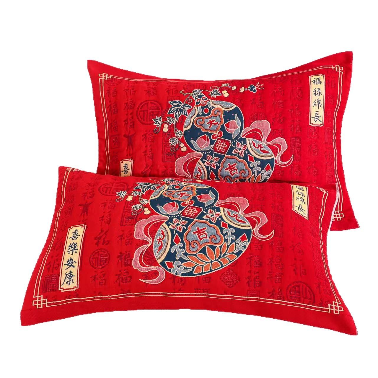 新款马年八棉纱布枕巾一对装本命年单人加厚加大高档中式加棉泡芙,淘宝优惠券,粉丝福利购,淘宝优惠卷