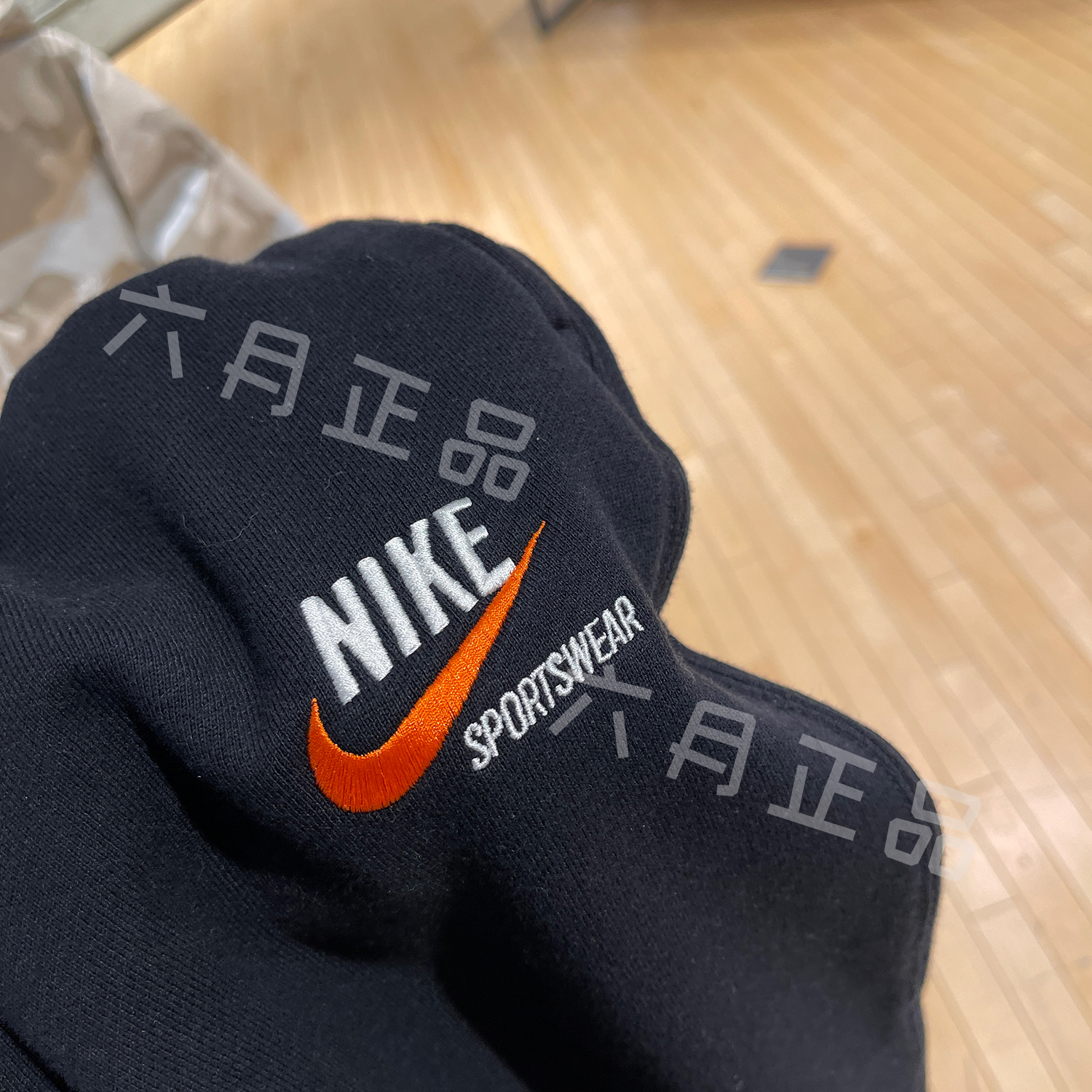 NIKE耐克男女刺绣logo针织篮球运动裤休闲直筒宽松长裤DX8186-010-图2