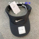 NIKE耐克男女小勾空顶遮阳帽子可调节速干运动帽 FB5630-010-100