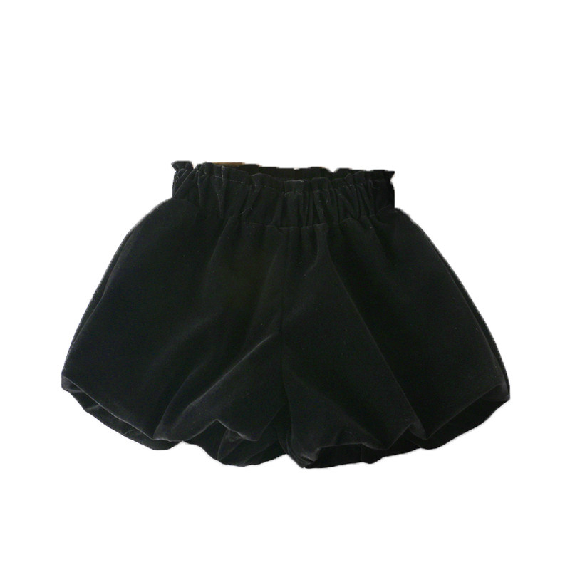 女童花苞短裤春秋新款洋气外穿灯笼裤休闲裤子儿童女宝宝丝绒裙裤,淘宝优惠券,粉丝福利购,淘宝优惠卷