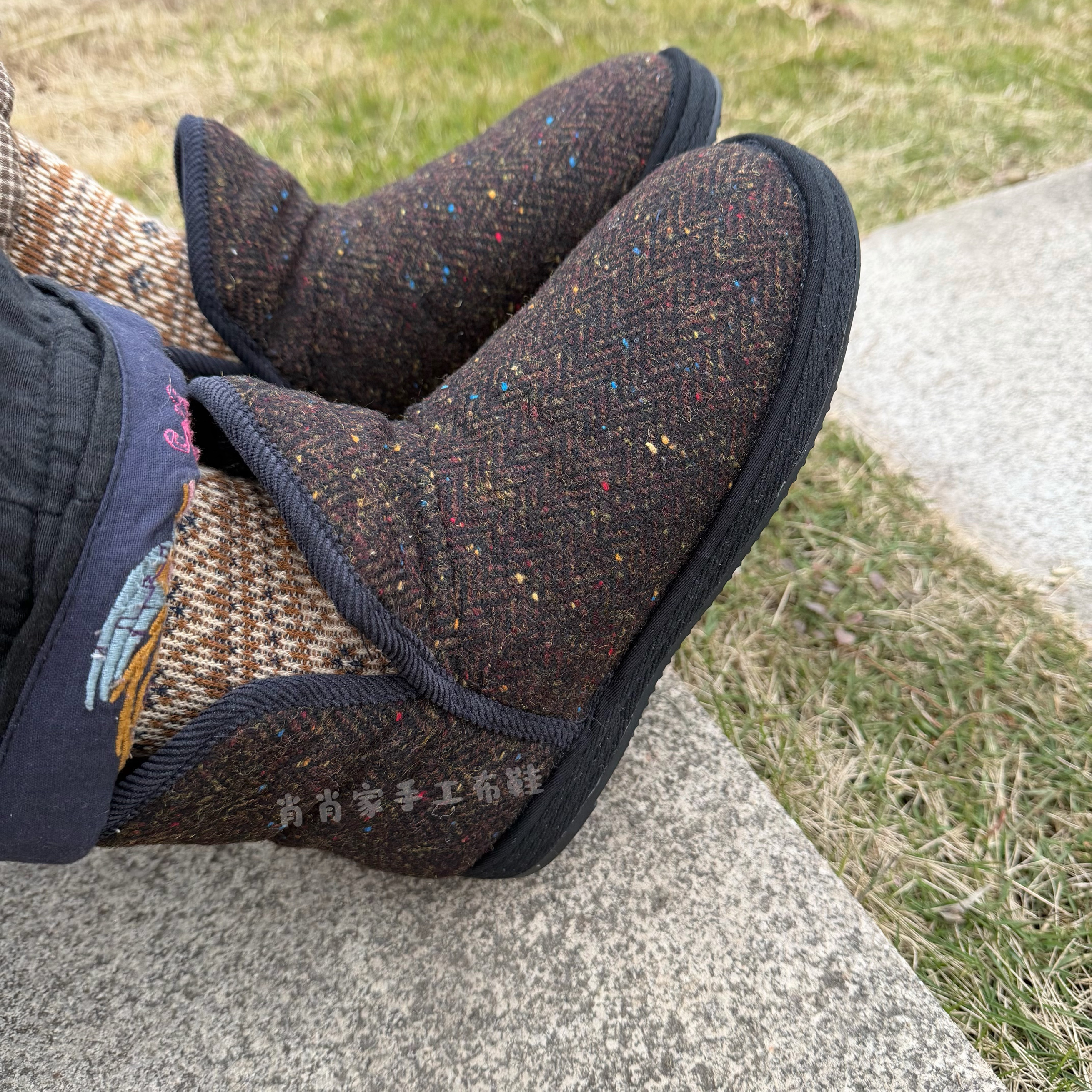 冬季毛呢棉鞋雪地靴一脚蹬棉花鞋（含50%羊毛）千层底防滑保暖,淘宝优惠券,粉丝福利购,淘宝优惠卷