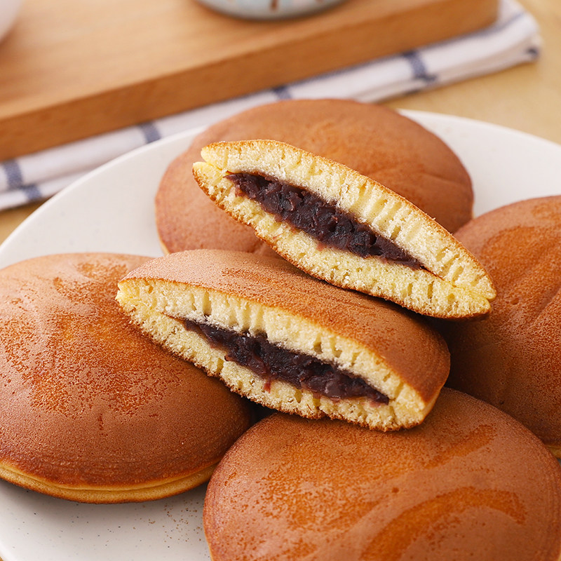 原价31券后价31 日本进口零食糕点丸京红豆夹心铜锣烧哆啦a梦叮当猫豆沙包早餐6个 购物返利